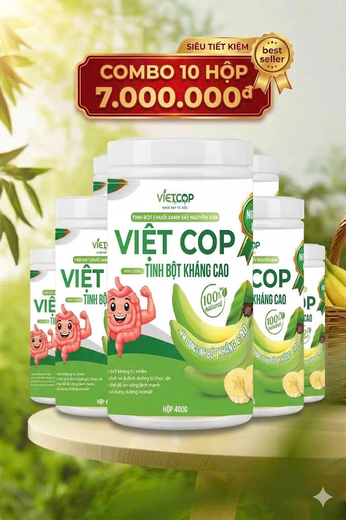 TINH BỘT CHUỐI XANH SẤY NGUYÊN BẢN - 10 HỘP